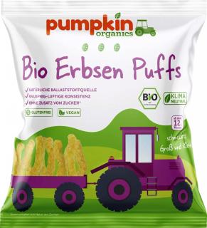 Pumpkin Organics BIO Fúkané chrumky 20 g - Hrachové (12. mesiac)
