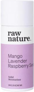 Raw Nature Solid Moisturiser, Tuhý hydratačný krém - Mango, levanduľa, malinové semienko, 50 g