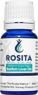 Rosita Extra Virgin Ratfish Liver Oil Liquid, Extra panenský olej z pečene chiméry, 10 ml