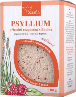 Serafin Psyllium s prírodnou príchuťou a kúskami ovocia - malina, 100 g