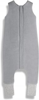 Sleepee Mušelínový spací vak s nohavicami, 1-2 roky S, Dark grey Tmavo šedá