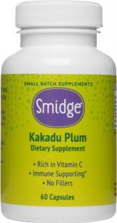 Smidge Kakadu Plum, Prírodný vitamín C, 37,5 mg, 60 rastlinných kapsúl