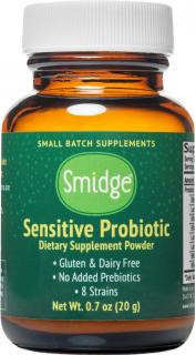 Smidge Sensitive Probiotic Powder, Probiotiká v prášku, 8 kmeňov, 20 g