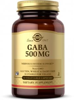 Solgar GABA, 500 mg, 50 rastlinných kapsúl