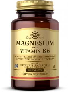 Solgar Magnesium with Vitamin B6, 400 mg, 100 tabliet
