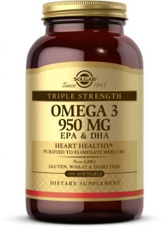 Solgar Omega-3 Triple Strength, 950 mg, 100 softgel kapsúl