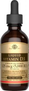 Solgar Tekutý Vitamin D3, 5000 IU, 59 ml, Príchuť pomaranča