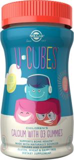 Solgar U-Cubes Calcium, Vápnik s vitamínom D3 pre deti, 60 gumíkov