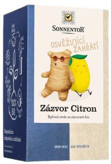 SONNENTOR Zázvor citrón BIO čaj, porciovaný dvojkomorový, 32,4 g