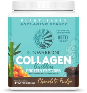 Sunwarrior Collagen Building Protein Peptides, Vegan, Čokoláda, 500 g