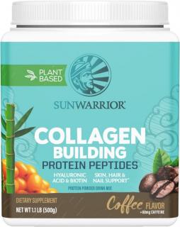 Sunwarrior Collagen Building Protein Peptides, Vegan, Káva s kofeinem, 500 g