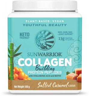 Sunwarrior Collagen Building Protein Peptides, Vegan, Slaný karamel, 500 g