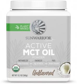 Sunwarrior MCT Oil Powder, Organic, Neochutený, 360 g