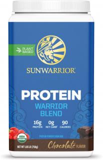 Sunwarrior Protein Warrior Blend, BIO Čokoládový, 750 g