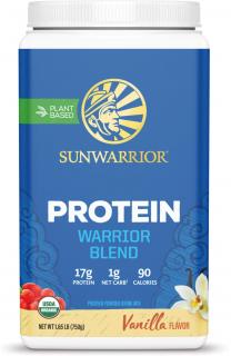 Sunwarrior Protein Warrior Blend, BIO Vanilkový, 750 g