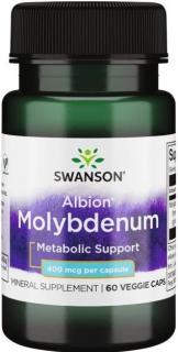 Swanson Albion Molybdenum Chelate, 400 μg, 60 rastlinných kapsúl