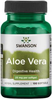 Swanson Aloe Vera, 25 mg, 100 softgel kapsúl