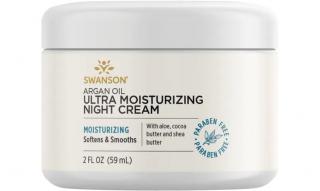 Swanson Argan Oil Ultra Moisturizing Night Cream, Nočný hydratačný krém, 59 ml