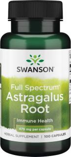 Swanson Astragalus Root (Kozinec), 470 mg, 100 kapsúl