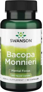 Swanson Bacopa Monnieri Extract, 250 mg, 90 kapsúl
