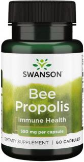 Swanson Bee Propolis, Včelí propolis, 550 mg, 60 kapsúl