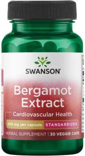 Swanson Bergamot Extract, 500 mg, 30 rastlinných kapsúl