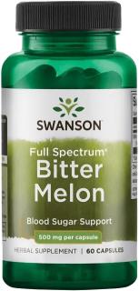 Swanson Bitter Melon, Horka uhorka, 500 mg, 60 kapsúl