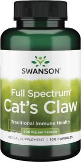 Swanson Cat's Claw, 500 mg, 100 kapsúl