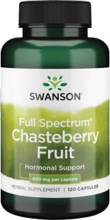 Swanson Chasteberry Fruit, Drmek, 400 mg, 120 kapsúl