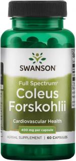 Swanson Coleus Forskohlii Full Spectrum, Indická žihľava, 400 mg, 60 kapsúl