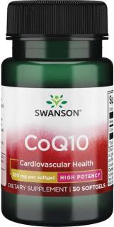 Swanson CoQ10, 100 mg, 50 softgel kapsúl