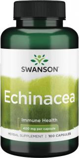 Swanson Echinacea purpurová, 400 mg, 100 kapsúl