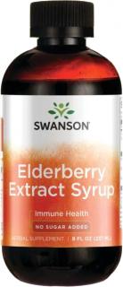Swanson Elderberry Extract Syrup, Sirup z extraktu bazy čiernej, 237 ml
