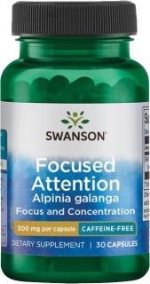 Swanson Focused Attention Alpinia Galanga, 300 mg, 30 kapsúl