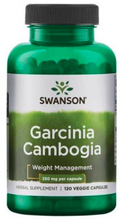 Swanson Garcinia Cambogia, 250 mg, 120 rastlinných kapsúl