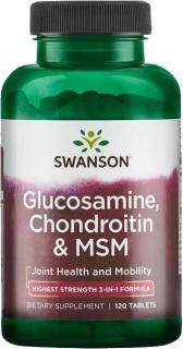 Swanson Glucosamine, Chondroitin & MSM, 120 tabliet