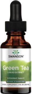 Swanson Green Tea Tekutý Extrakt (Zelený čaj), 29,6 ml, Bez alkoholu a cukru