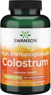Swanson High Immunoglobulin Colostrum, 500 mg, 120 kapsúl