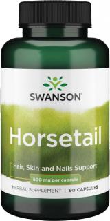 Swanson Horsetail, Praslička roľná, 500 mg, 90 kapsúl