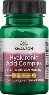 Swanson Hyaluronic Acid Complex, Komplex kyseliny hyalurónovej, 33 mg, 60 kapsúl