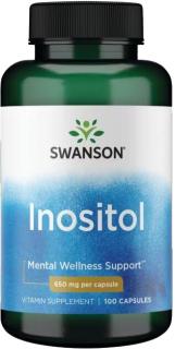 Swanson Inositol, 650 mg, 100 kapsúl