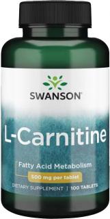 Swanson L-Carnitine, 500 mg, 100 tabliet