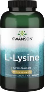 Swanson L-Lysine, 500 mg, 300 kapsúl