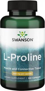Swanson L-Proline, 500 mg, 100 kapsúl