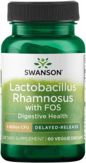 Swanson Lactobacillus Rhamnosus s FOS, 5 miliárd CFU, 60 rastlinných kapsúl