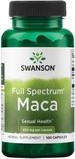 Swanson Maca Peruánská (Lepidium meyenii), 500 mg, 100 kapsúl