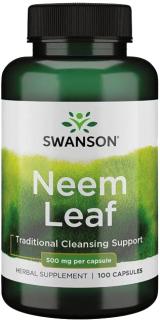 Swanson Neem Leaf, 500 mg, 100 kapsúl