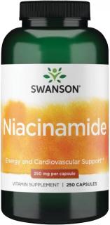 Swanson Niacinamid, Vitamin B3, 250 mg, 250 kapsúl