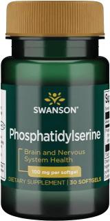 Swanson Phosphatidylserine (Fosfatidylserín), 100 mg, 30 softgel kapsúl