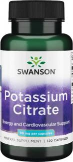 Swanson Potassium Citrate (Draslík), 99 mg, 120 kapsúl